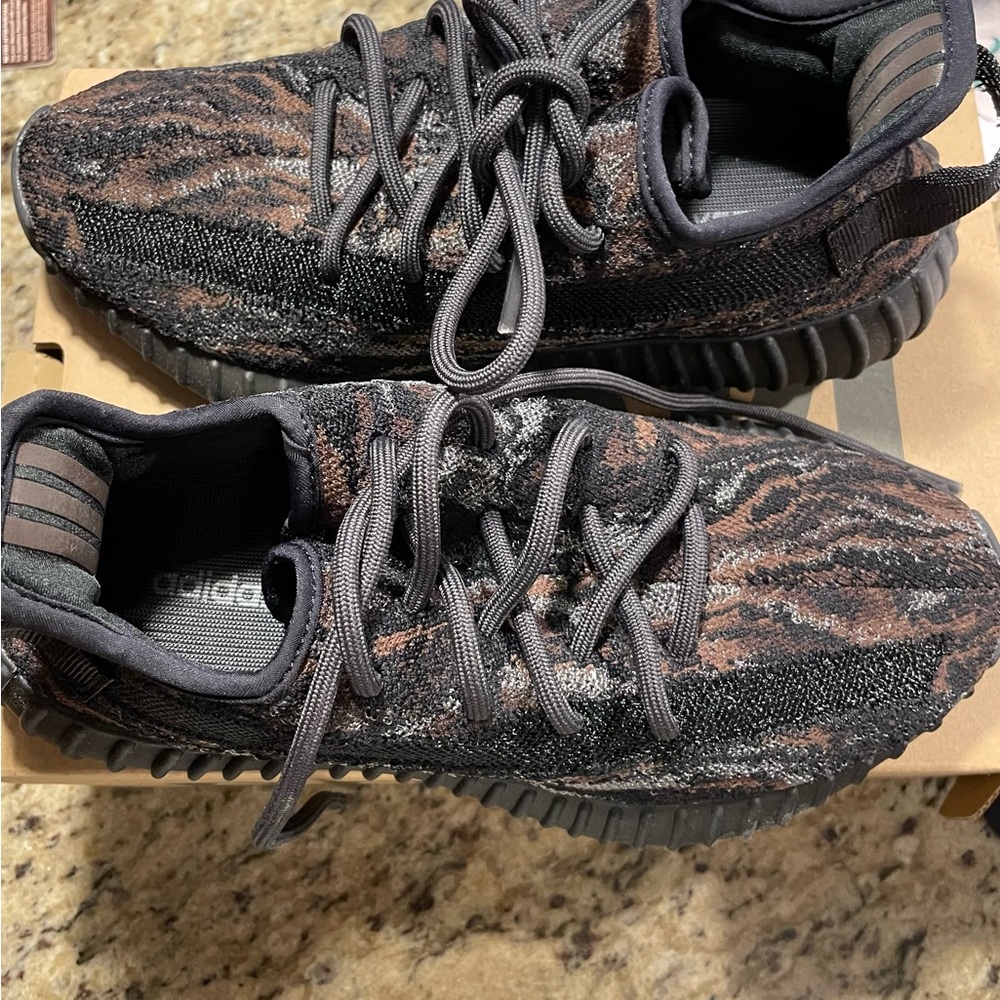 Adidas Black and Brown Patterned Sneakers
